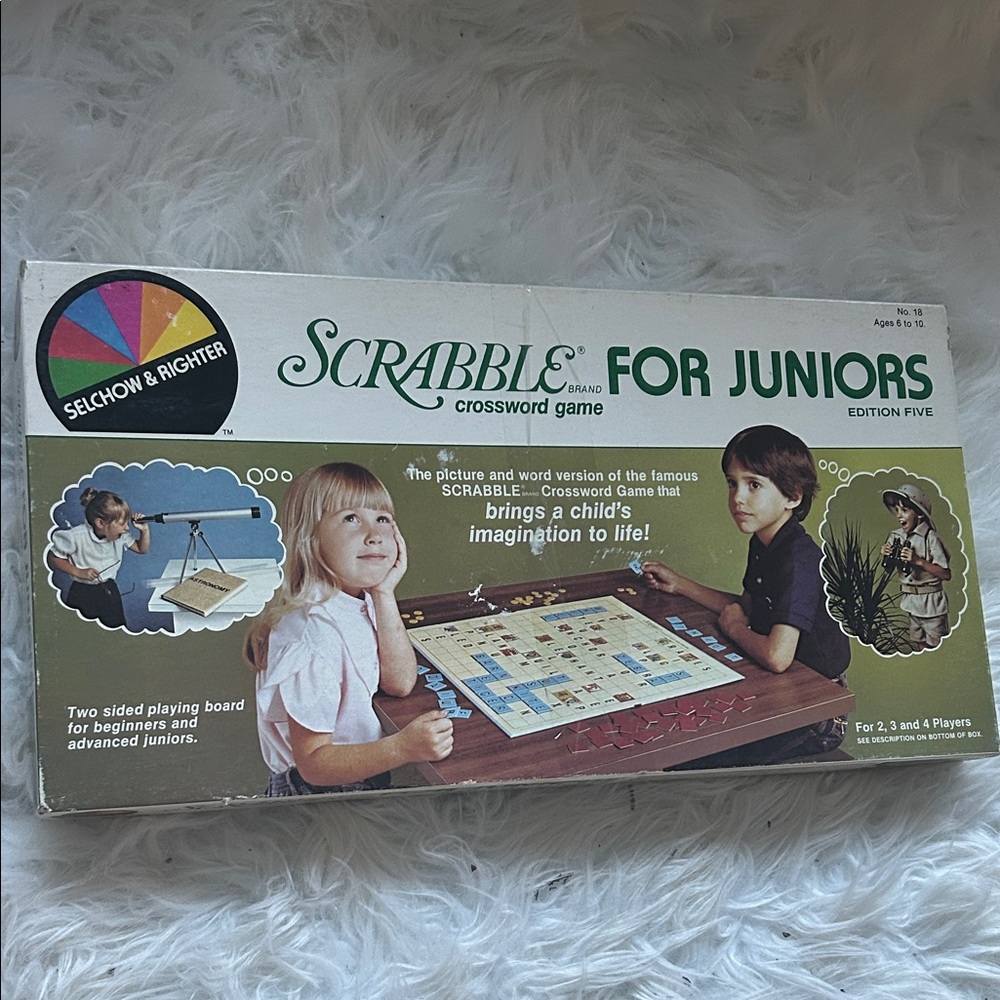 VINTAGE Scrabble for Juniors - Classic Board Game 1982 Complete